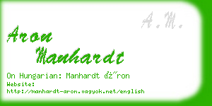 aron manhardt business card